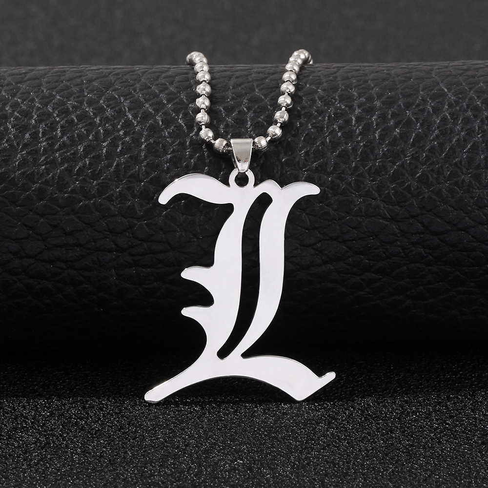 Death Note L Letter Necklace C - Jewelry Making Accessories avaliação e preço