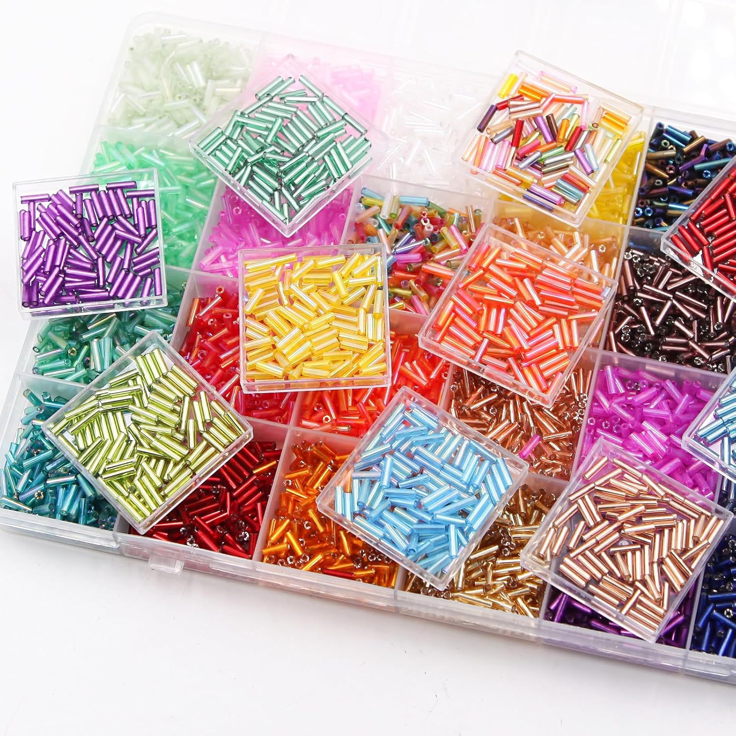 About 6720Pcs/Box 7mm 28 Color - Seed Bead Tube avaliação e preço