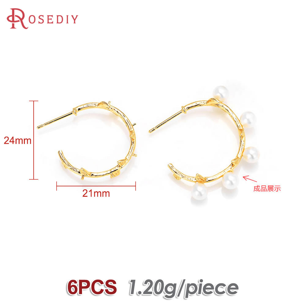 6PCS 18K Gold Color Brass with - Jewelry Making Ideas avaliação e preço