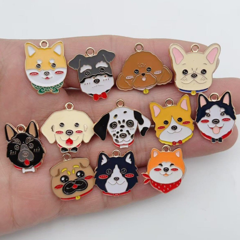 12pcs cartoon pet spotted dog  - Jewelry Making Accessories avaliação e preço