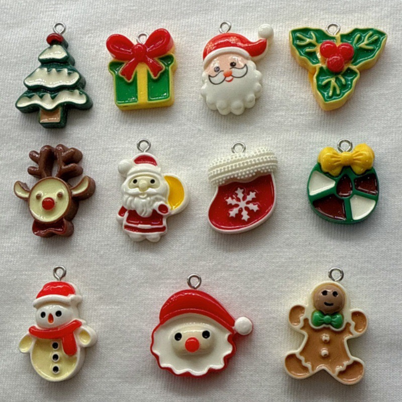 10pcs Christmas Cartoon Series - Jewelry Making Accessories avaliação e preço