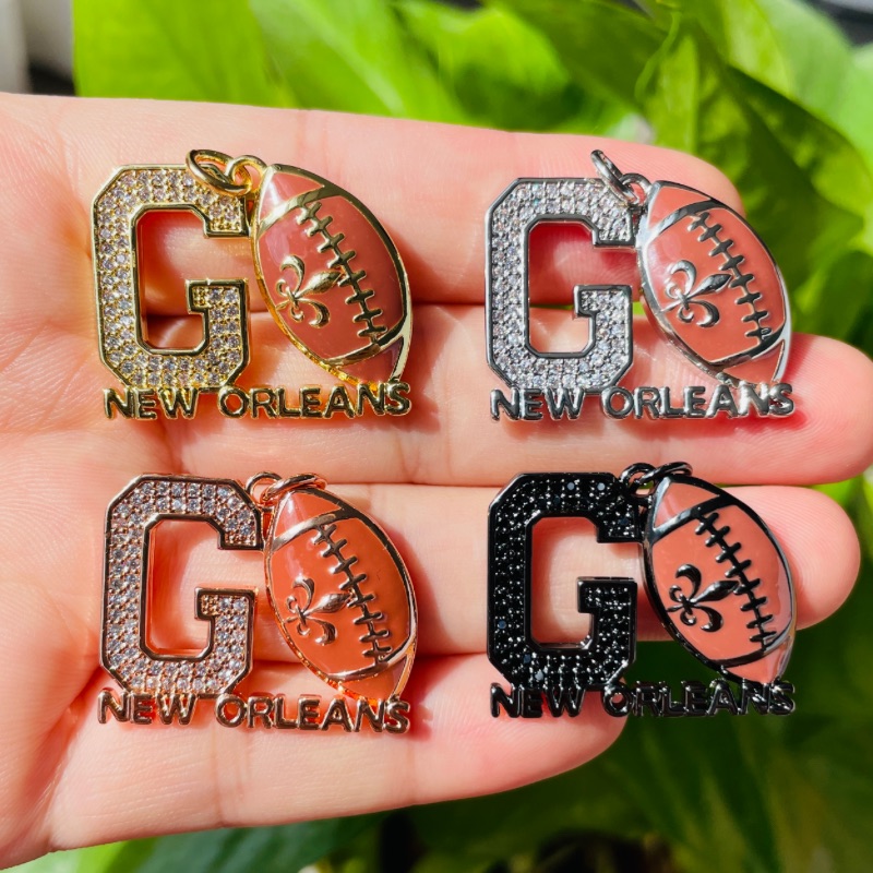 5pcs Micro Pave GO NEW ORLEANS - Jewelry Making New Orleans avaliação e preço