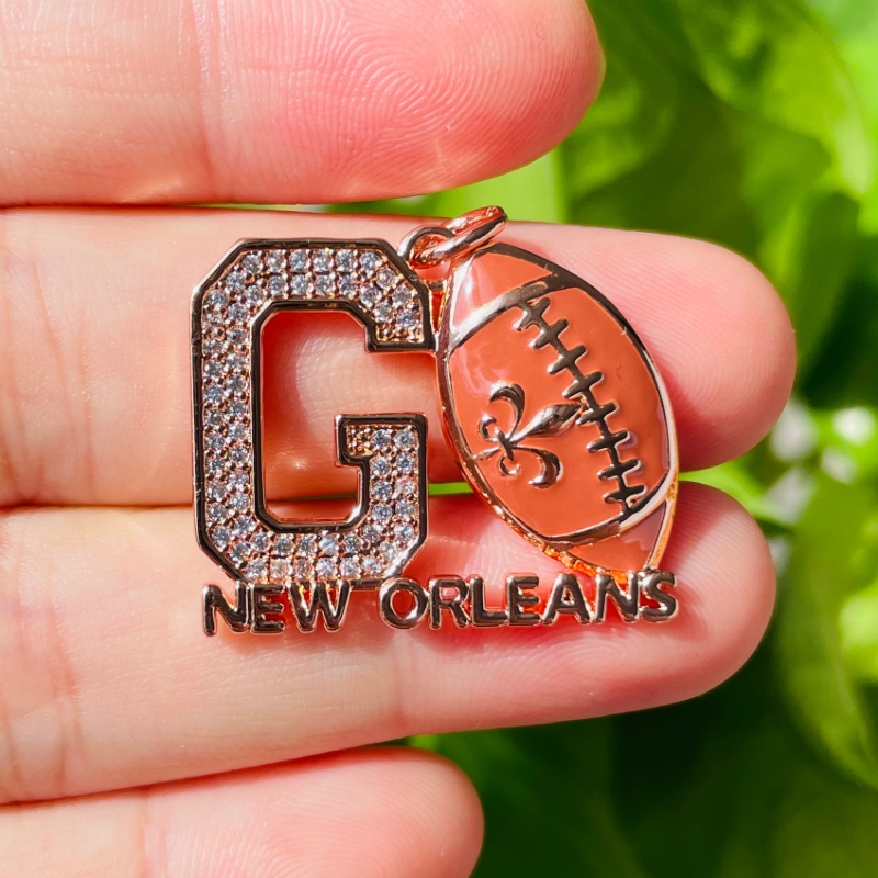 5pcs Micro Pave GO NEW ORLEANS - Jewelry Making New Orleans avaliação e preço