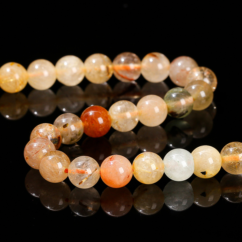 Natural Stone Mixed Rutilated  - Crystal Bead Mix avaliação e preço