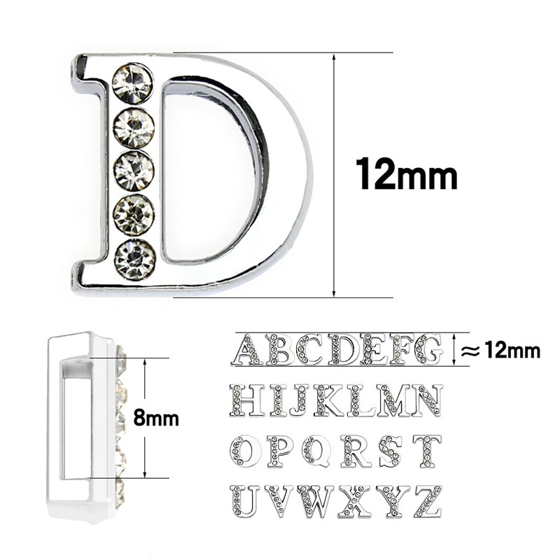 50PC/lot Hole 8MM Slide Letter - Crystal Bead Mix avaliação e preço