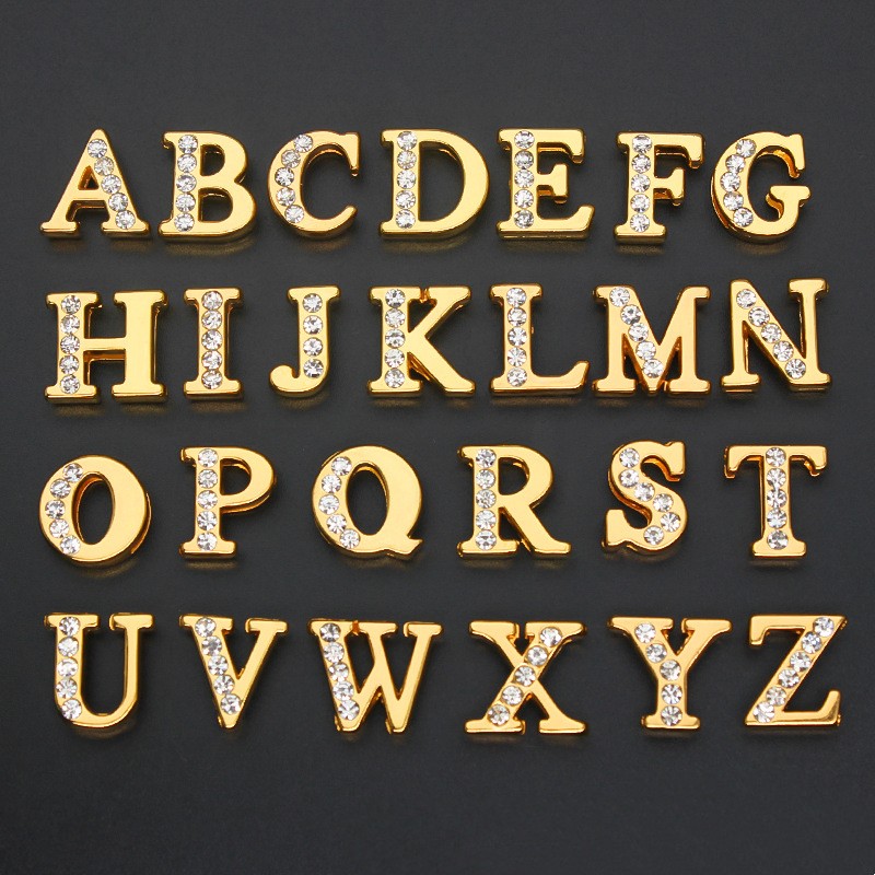 50PC/lot Hole 8MM Slide Letter - Crystal Bead Mix avaliação e preço