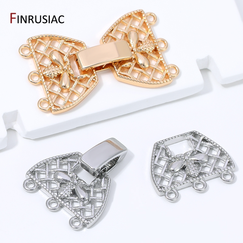 14K Gold Plated Brass 3-Row Pe - Jewelry Making Ideas avaliação e preço