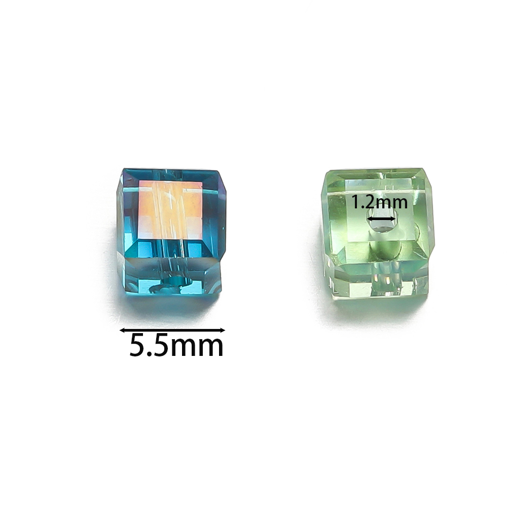 10pcs/lot Exquisite Square Col - Crystal Bead Mix avaliação e preço